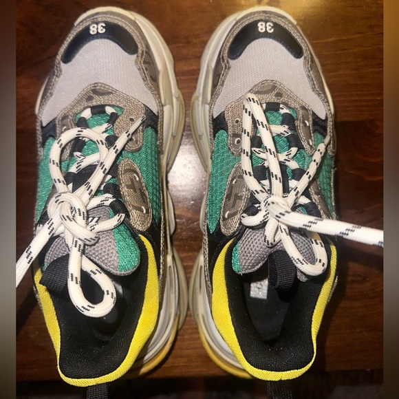 Balenciaga Triple S x Gucci Low The Hacker Project W, worn 1x, Women's eu38, US8 - Picture 6 of 8